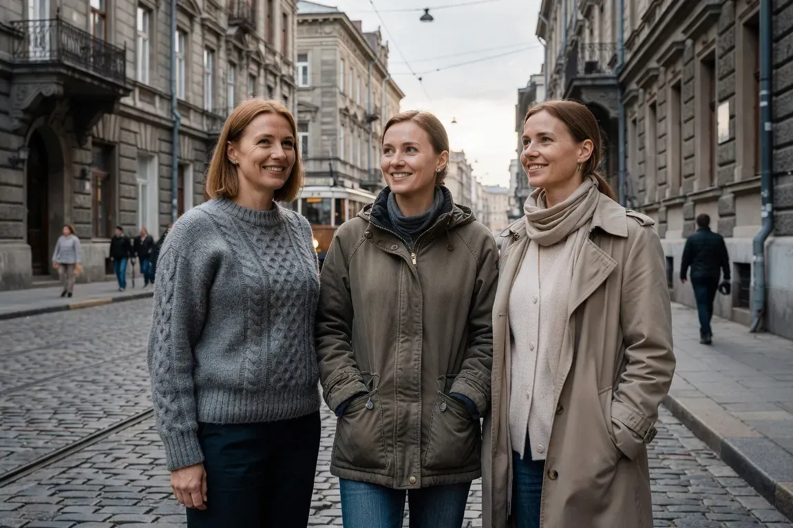 Femmes slaves en contexte quotidien authentique, sourires naturels