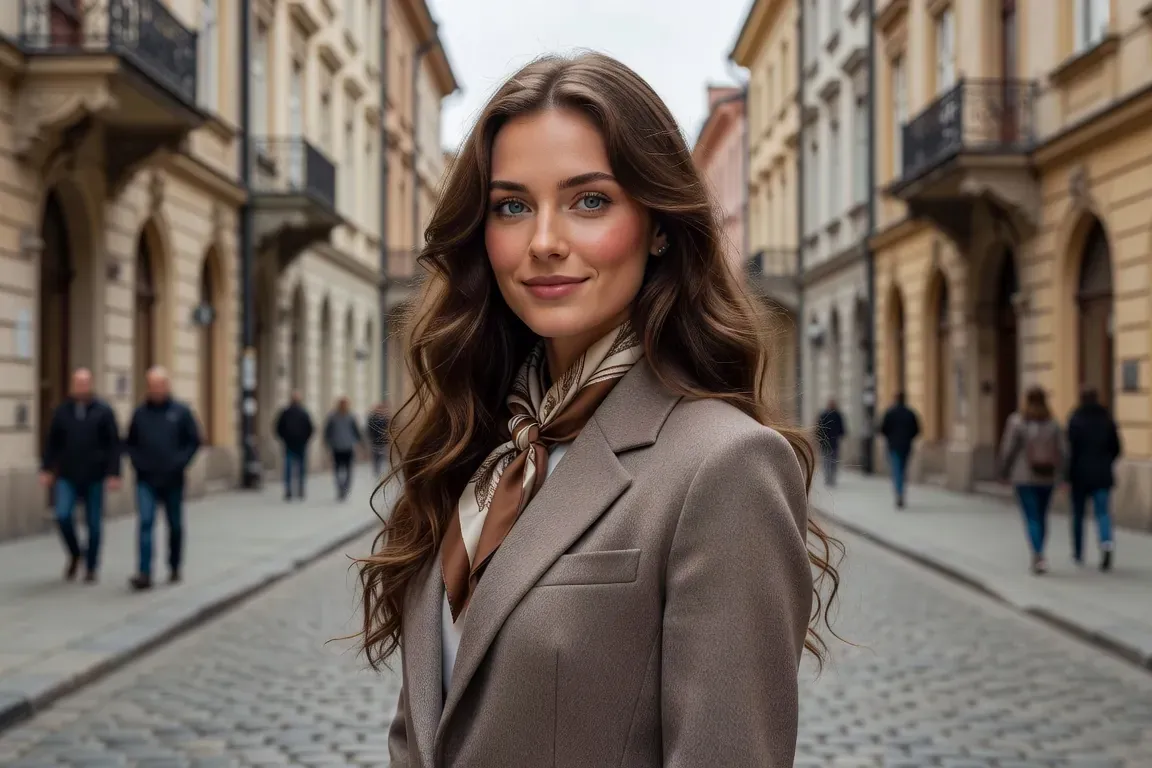 Portrait d'une jeune femme ukrainienne aux traits typiques de Lviv et de l'Ouest de l'Ukraine