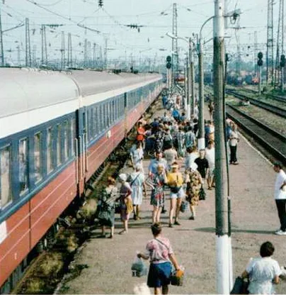 Locomotive historique russe, symbole de l'expansion ferroviaire de l'Empire russe vers la Sibérie